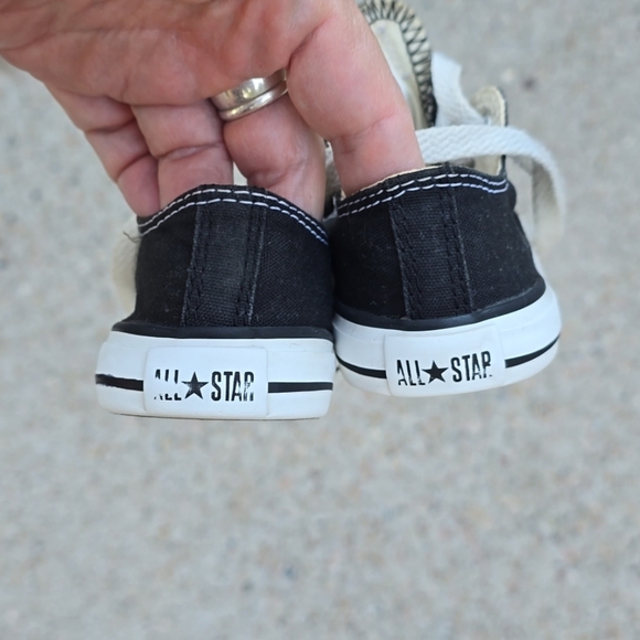 Converse All Star Black Canvas Infant Toddler Sneakers - Picture 7 of 9